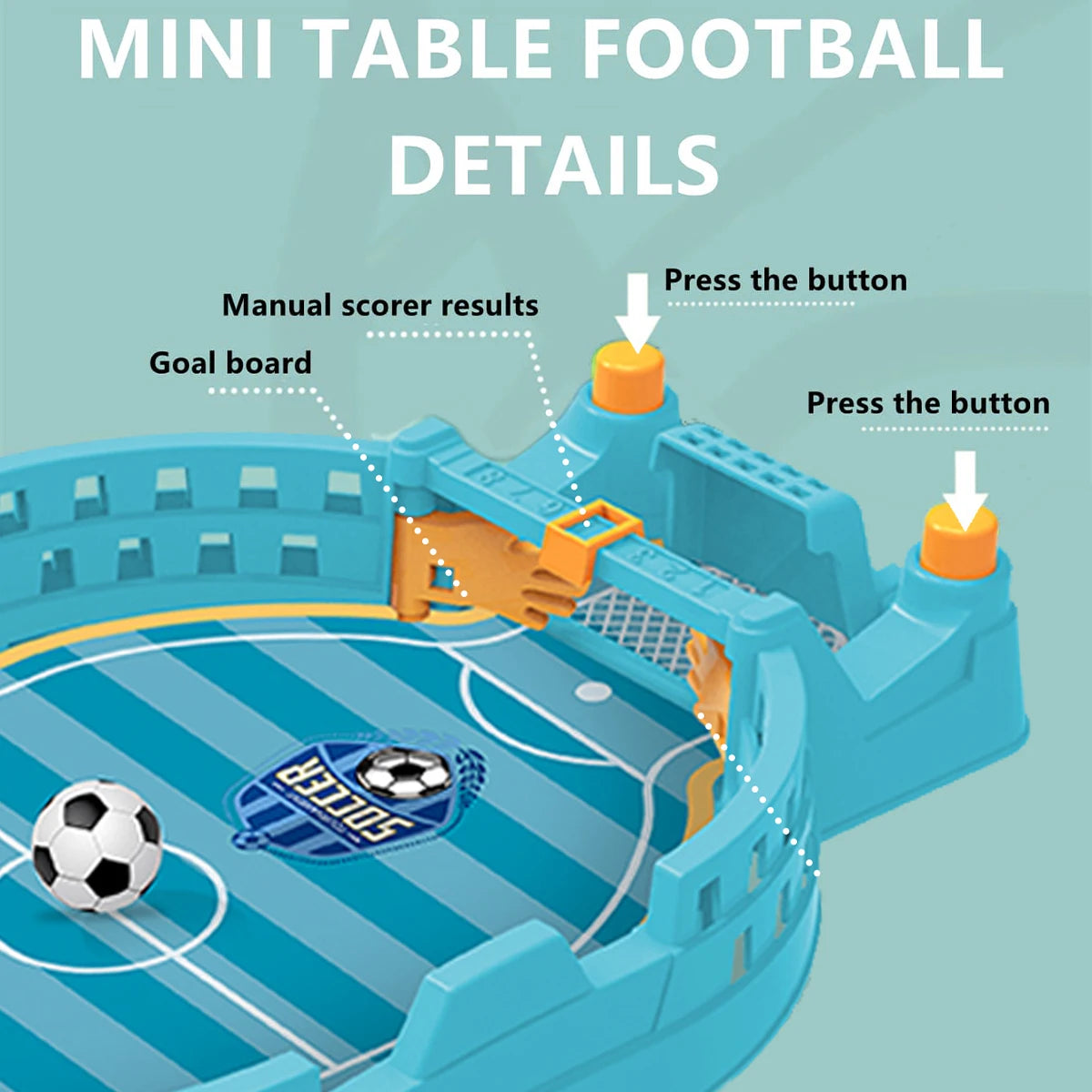 Mini Jeu de Football de Table – Jeu de Société Sportif et Familial