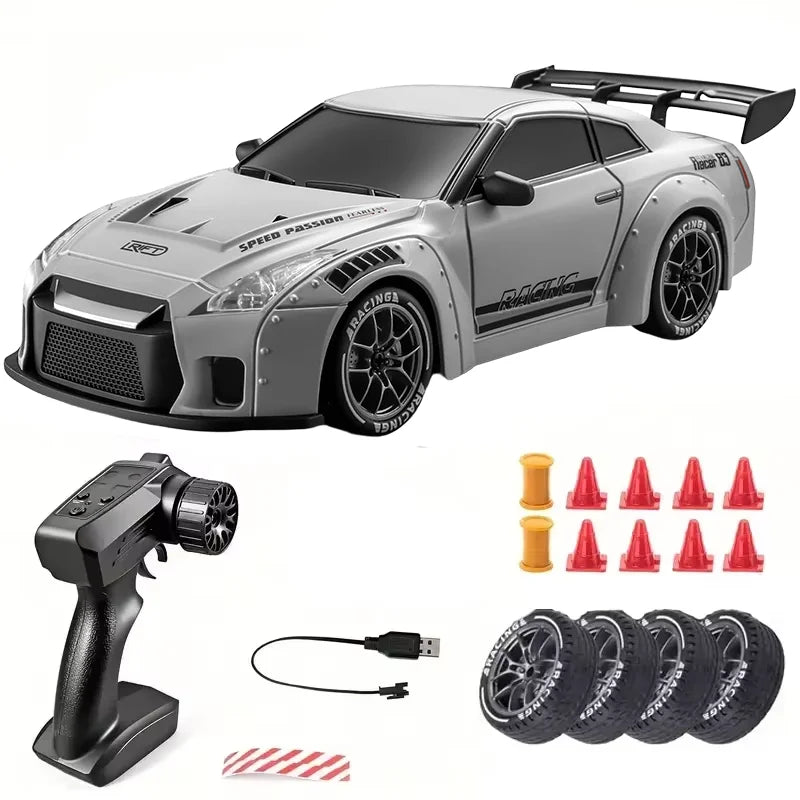 Voiture RC Drift 4x4 avec Phares LED – 1:24, 20 km/h, Télécommande 2.4GHz
