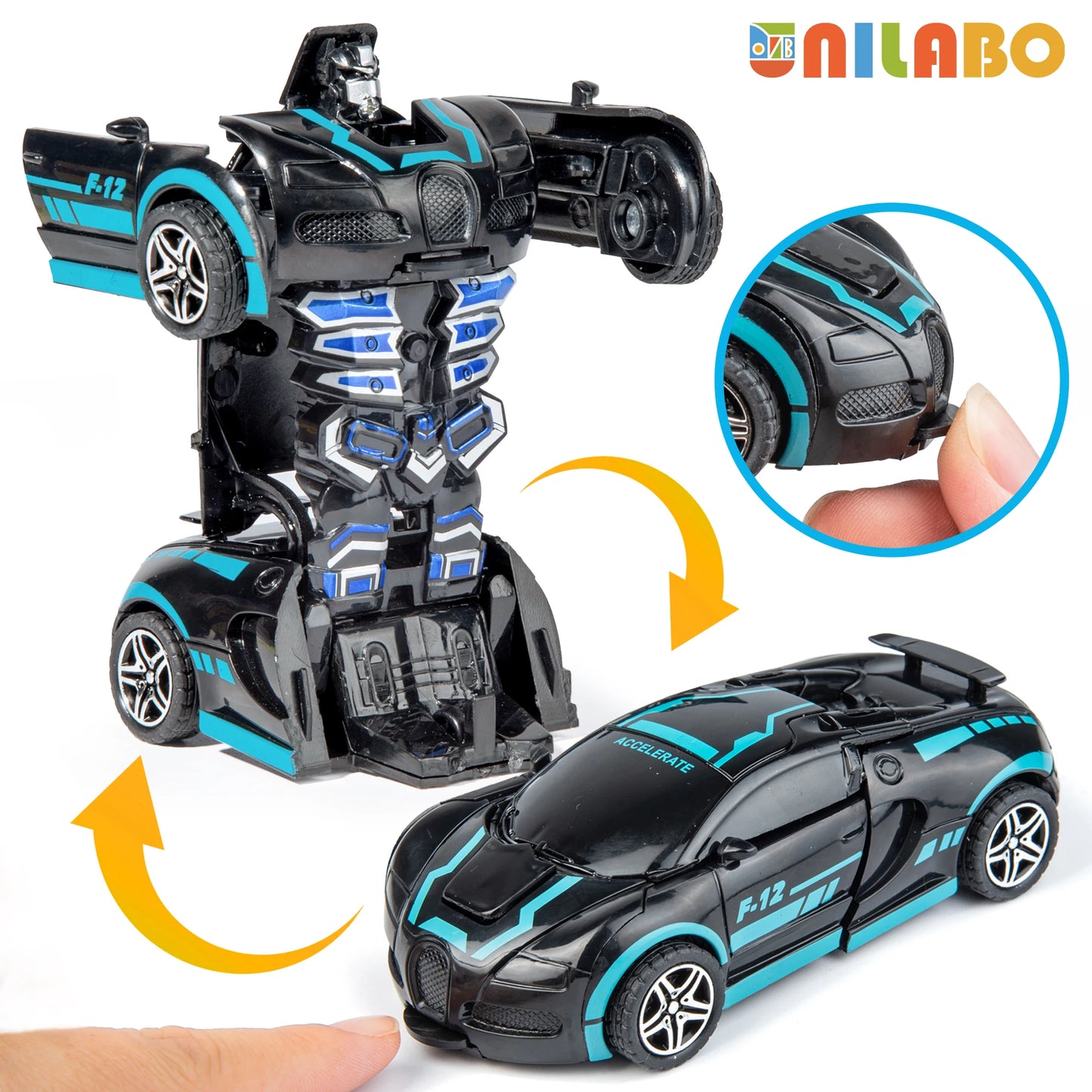 Voiture Robot Transformable – Jouet 2 en 1 pour Enfants
