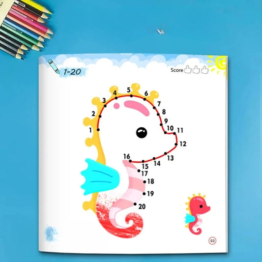 Livre de Dessin et d’Apprentissage – Cahier de Gribouillage et de Chiffres pour Enfants