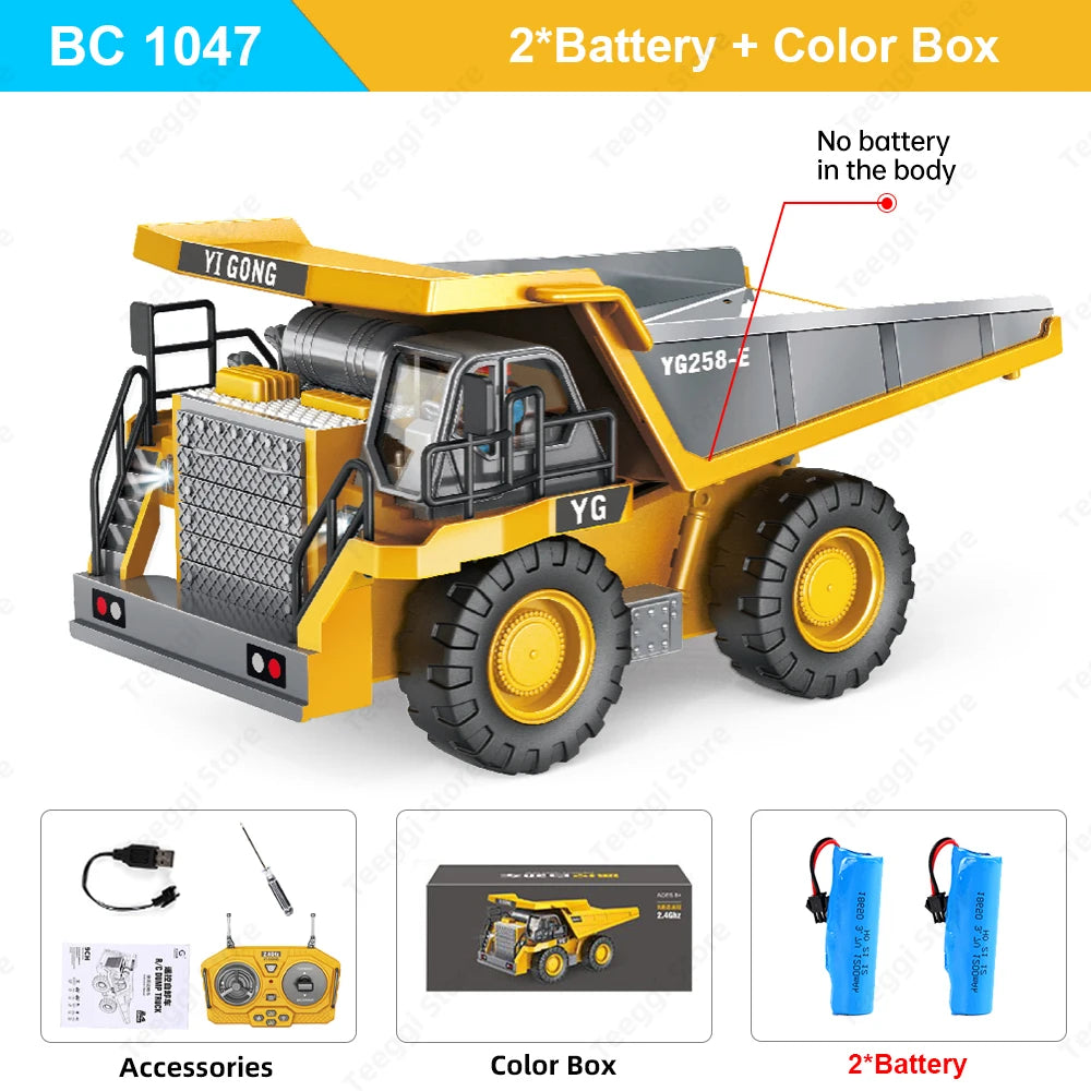 Camion de Chantier Télécommandé 1:20 – Pelleteuse, Bulldozer ou Benne RC