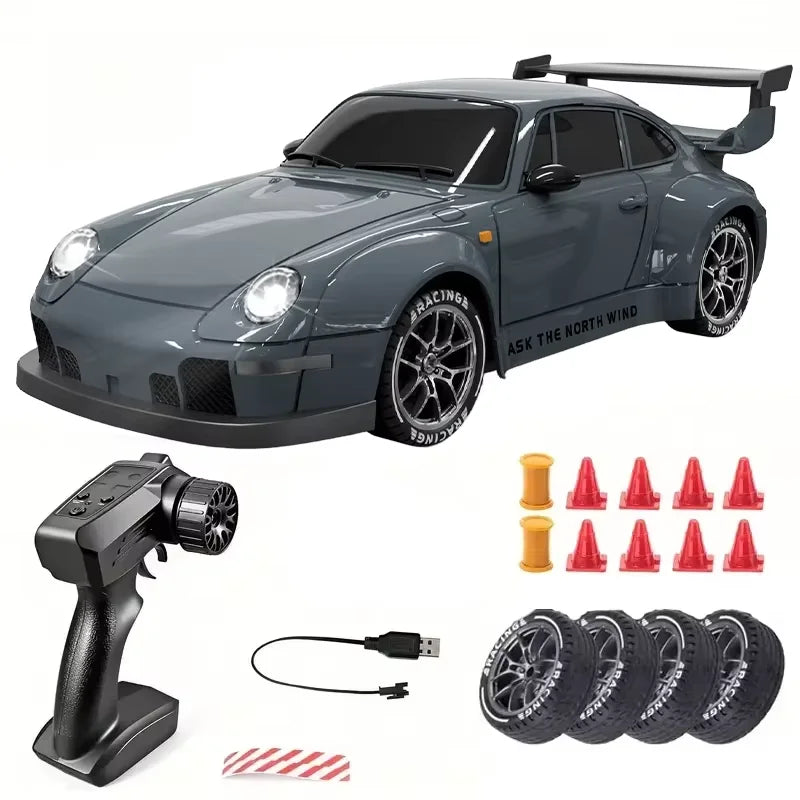 Voiture RC Drift 4x4 avec Phares LED – 1:24, 20 km/h, Télécommande 2.4GHz