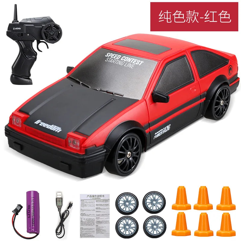 Voiture RC Drift 4x4 Haute Vitesse 2.4G – Modèle AE86/GTR Télécommandé