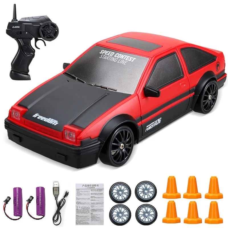 Voiture RC Drift 4x4 Haute Vitesse 2.4G – Modèle AE86/GTR Télécommandé