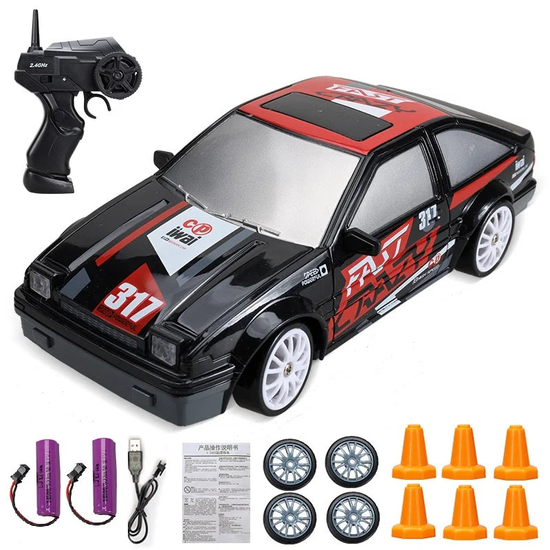 Voiture RC Drift 4x4 Haute Vitesse 2.4G – Modèle AE86/GTR Télécommandé