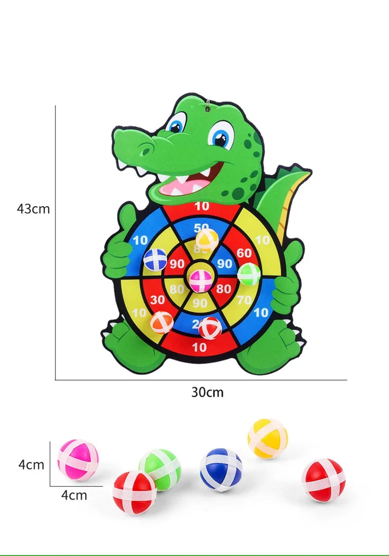 Jeu de Fléchettes Éducatif pour Enfants – Cible en Tissu avec Balles Velcro