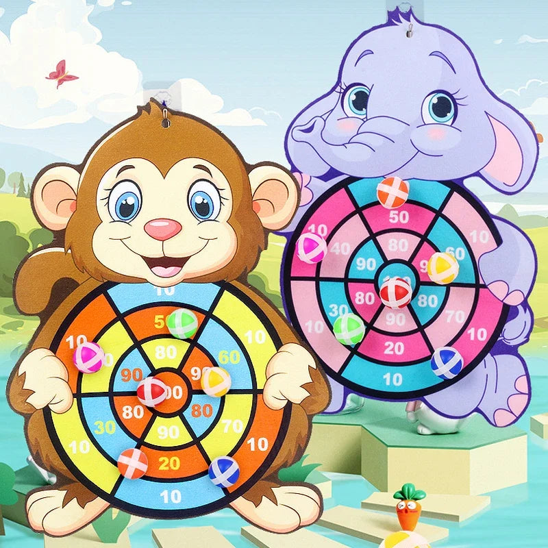 Jeu de Fléchettes Éducatif pour Enfants – Cible en Tissu avec Balles Velcro