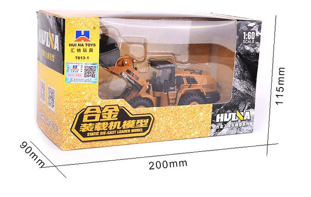 Véhicule de Chantier Métallique 1:60 – Mini Modèle Réaliste en Alliage