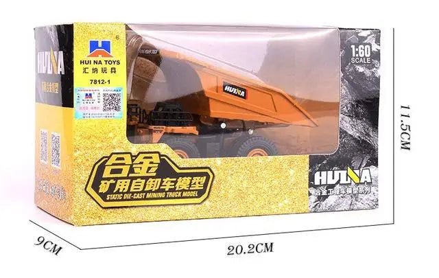 Véhicule de Chantier Métallique 1:60 – Mini Modèle Réaliste en Alliage