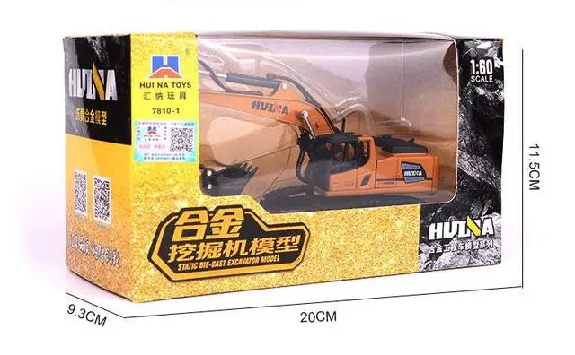 Véhicule de Chantier Métallique 1:60 – Mini Modèle Réaliste en Alliage