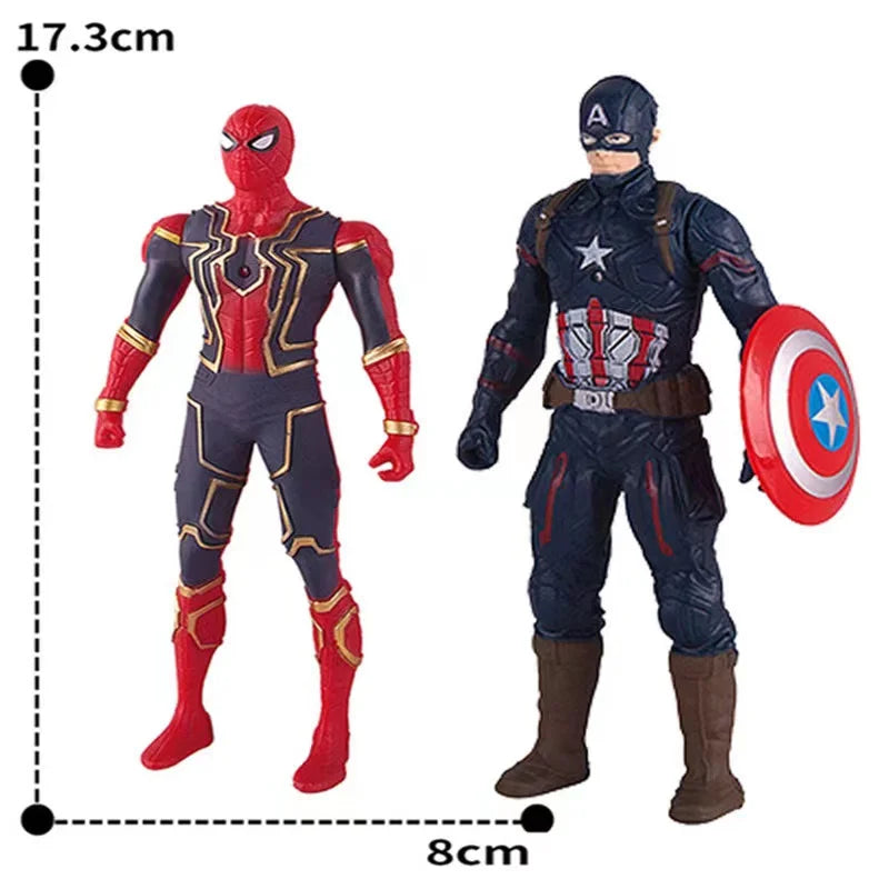 Figurine Marvel 17 cm – Spiderman, Iron Man ou Captain America Lumineuse