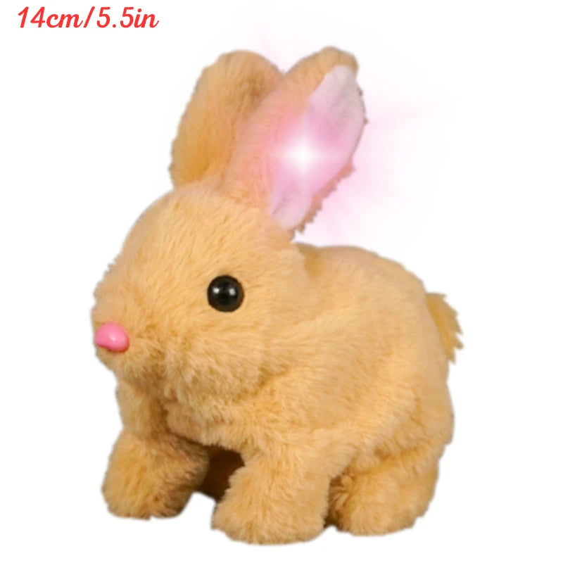 Lapin Interactif Électrique – Peluche qui Marche et Remue les Oreilles