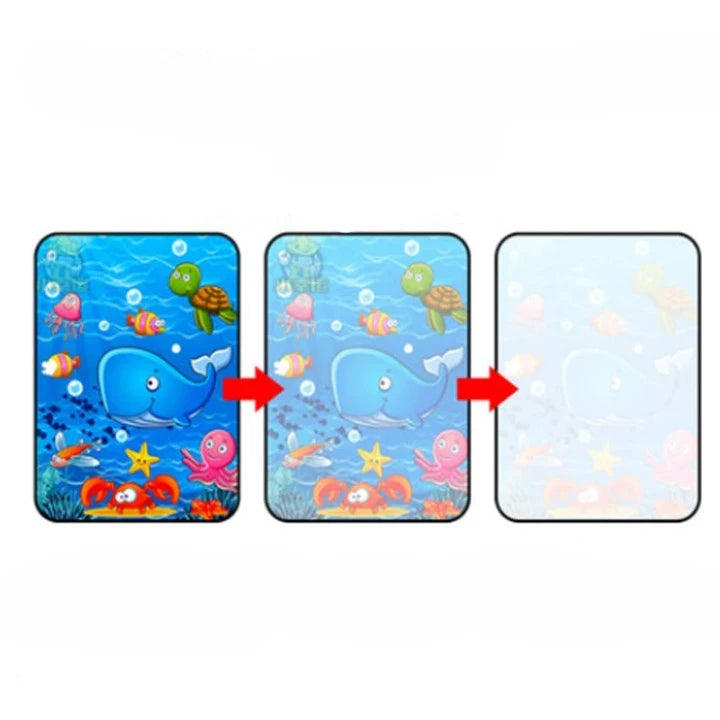 Livre Magique à l’Eau Réutilisable – Livre de Coloriage Éducatif sans Peinture pour Enfants (en Anglais)