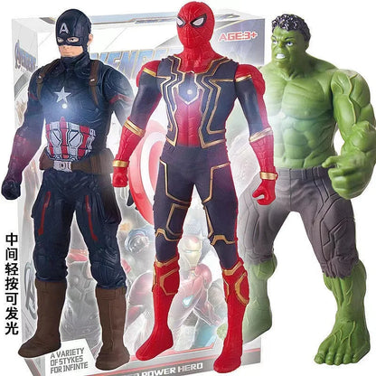 Figurine Marvel 17 cm – Spiderman, Iron Man ou Captain America Lumineuse