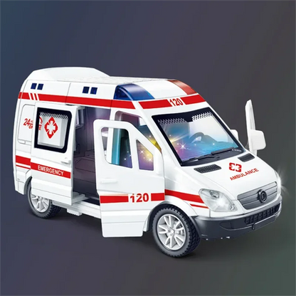Mini Voiture Métal 1:32 – Police, Pompier ou Ambulance