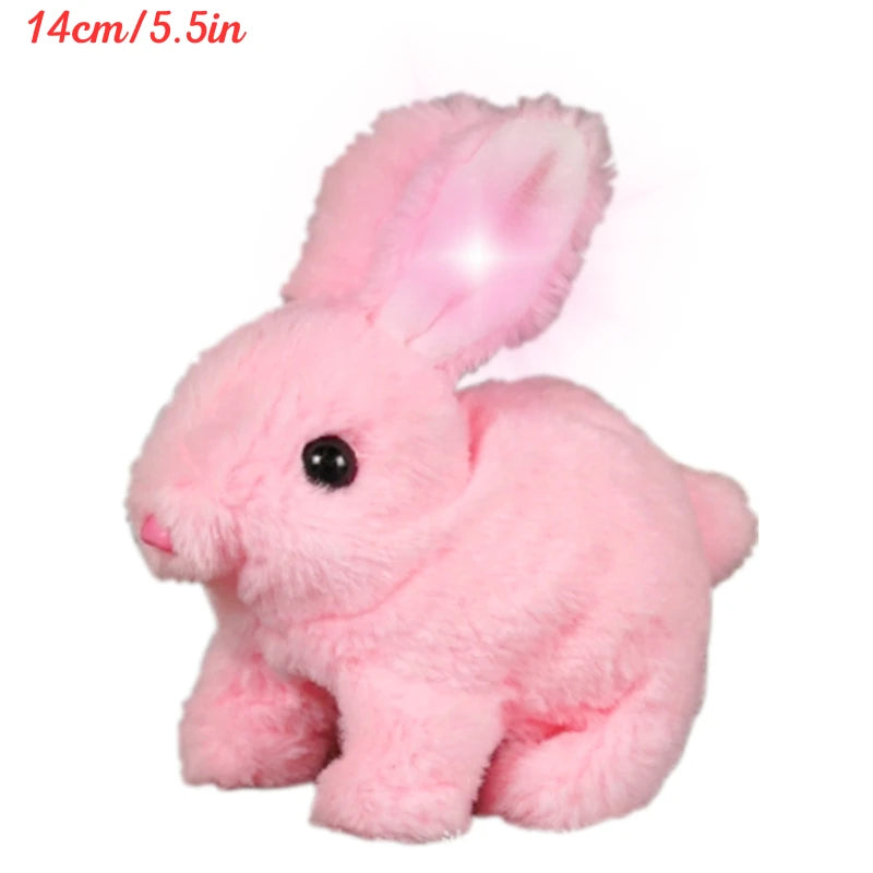 Lapin Interactif Électrique – Peluche qui Marche et Remue les Oreilles