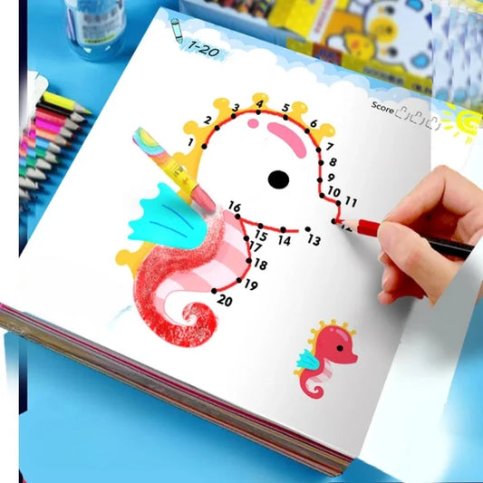 Livre de Dessin et d’Apprentissage – Cahier de Gribouillage et de Chiffres pour Enfants