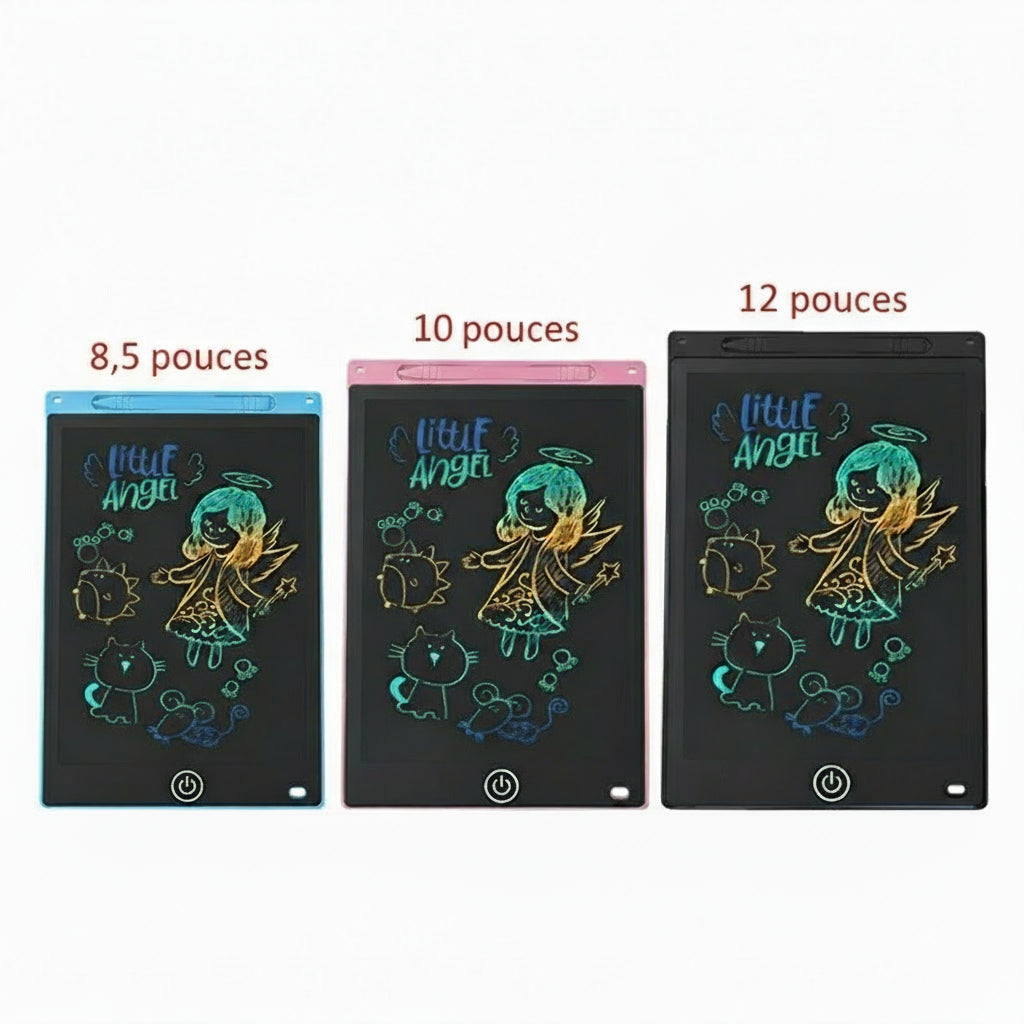 Tablette LCD de Dessin pour Enfants – 6.5/8.5/10/12 Pouces Effaçable avec Stylet