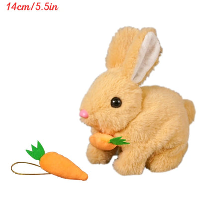 Lapin Interactif Électrique – Peluche qui Marche et Remue les Oreilles