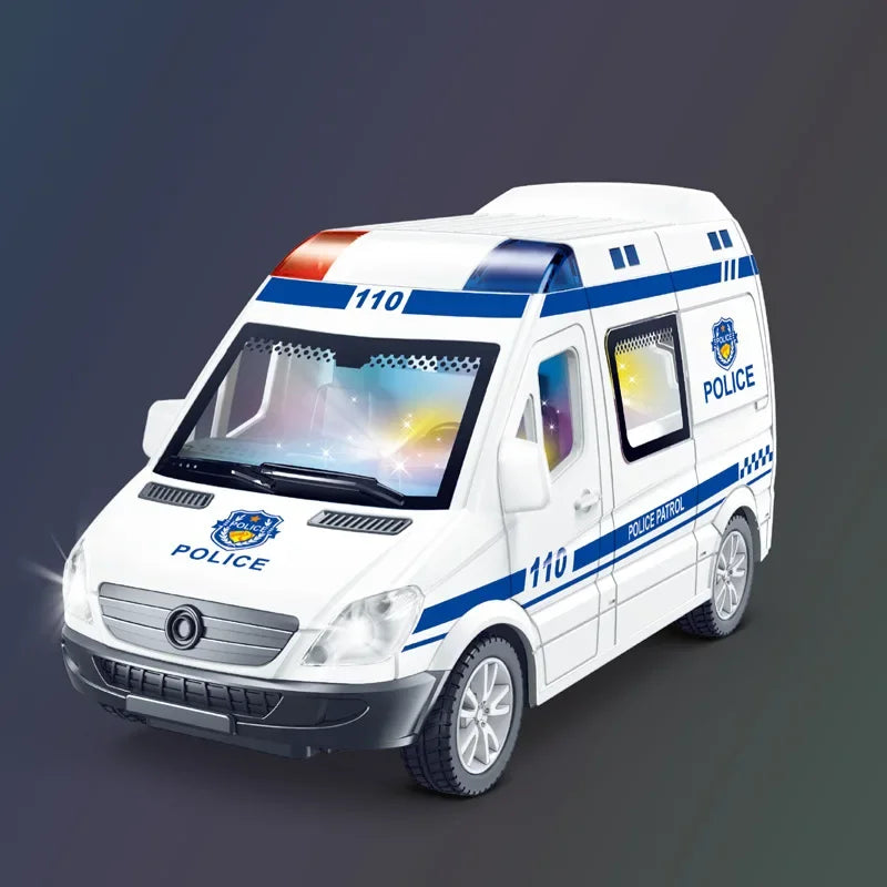 Mini Voiture Métal 1:32 – Police, Pompier ou Ambulance