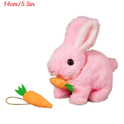 Lapin Interactif Électrique – Peluche qui Marche et Remue les Oreilles