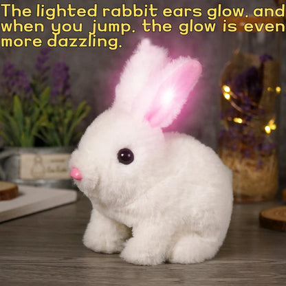 Lapin Interactif Électrique – Peluche qui Marche et Remue les Oreilles