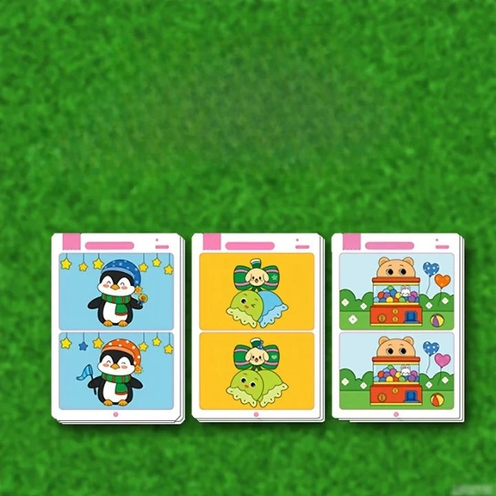 Jeu Éducatif d’Observation et de Concentration – Feuilles Réutilisables Effaçables