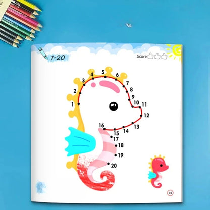 Livre de Dessin et d’Apprentissage – Cahier de Gribouillage et de Chiffres pour Enfants