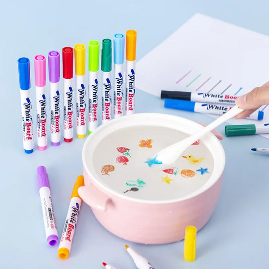 Stylos Magiques Flottants – Encre Colorée et Dessin sur l’Eau pour Enfants