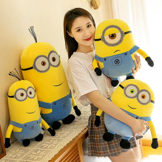 Peluche Minion – Bob & Stuart tout doux en salopette