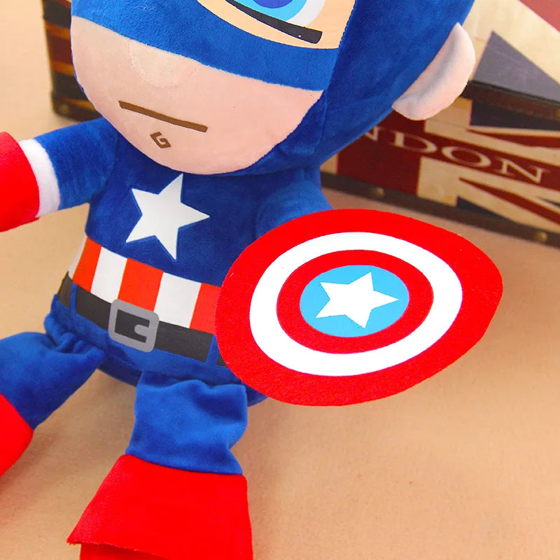Peluche Héros Marvel 27 cm – Spiderman, Iron Man ou Captain America