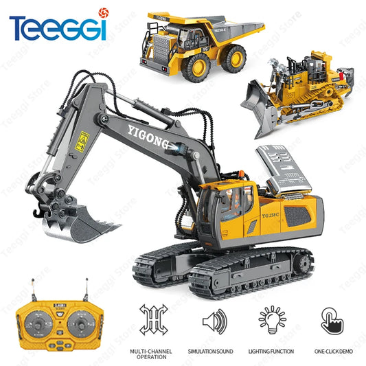 Camion de Chantier Télécommandé 1:20 – Pelleteuse, Bulldozer ou Benne RC