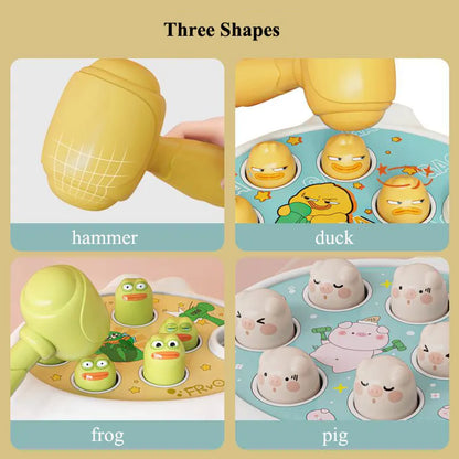 Jeu d’Éveil Montessori avec Marteau – Canard, Grenouille ou Cochon