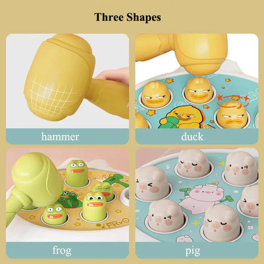 Jeu d’Éveil Montessori avec Marteau – Canard, Grenouille ou Cochon