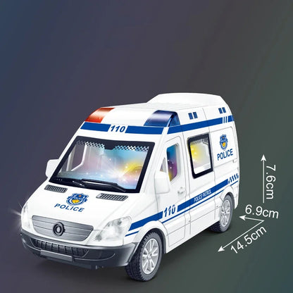 Mini Voiture Métal 1:32 – Police, Pompier ou Ambulance