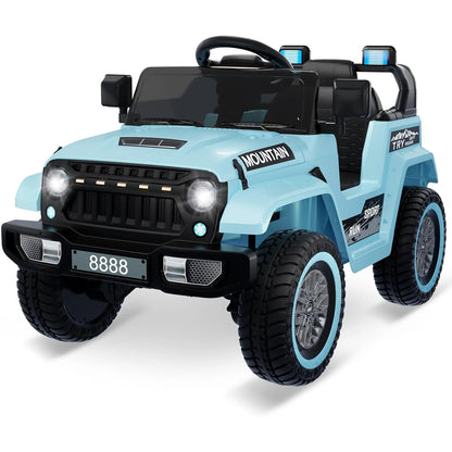 Voiture Électrique Enfant 12V avec Télécommande, Bluetooth, Musique et Phares LED