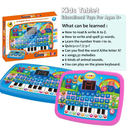 Tablette Éducative LED pour Enfants ( Anglais)– Apprentissage des Lettres, Chiffres et Musique