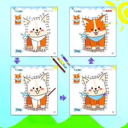 Livre de Dessin et d’Apprentissage – Cahier de Gribouillage et de Chiffres pour Enfants