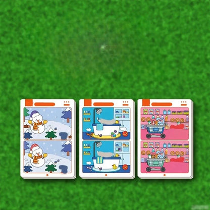 Jeu Éducatif d’Observation et de Concentration – Feuilles Réutilisables Effaçables