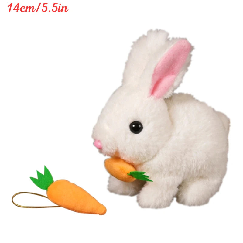 Lapin Interactif Électrique – Peluche qui Marche et Remue les Oreilles