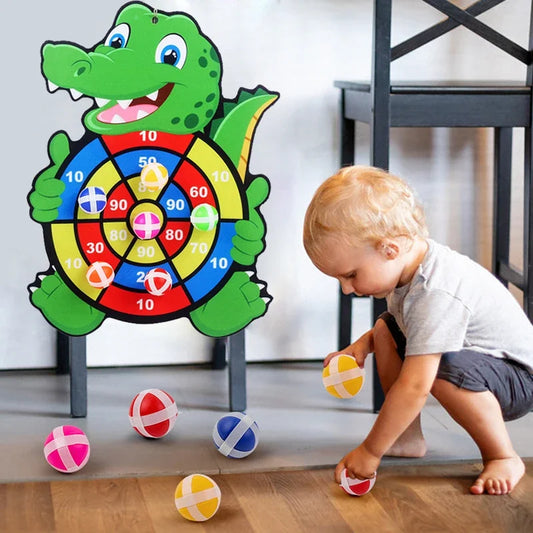 Jeu de Fléchettes Éducatif pour Enfants – Cible en Tissu avec Balles Velcro