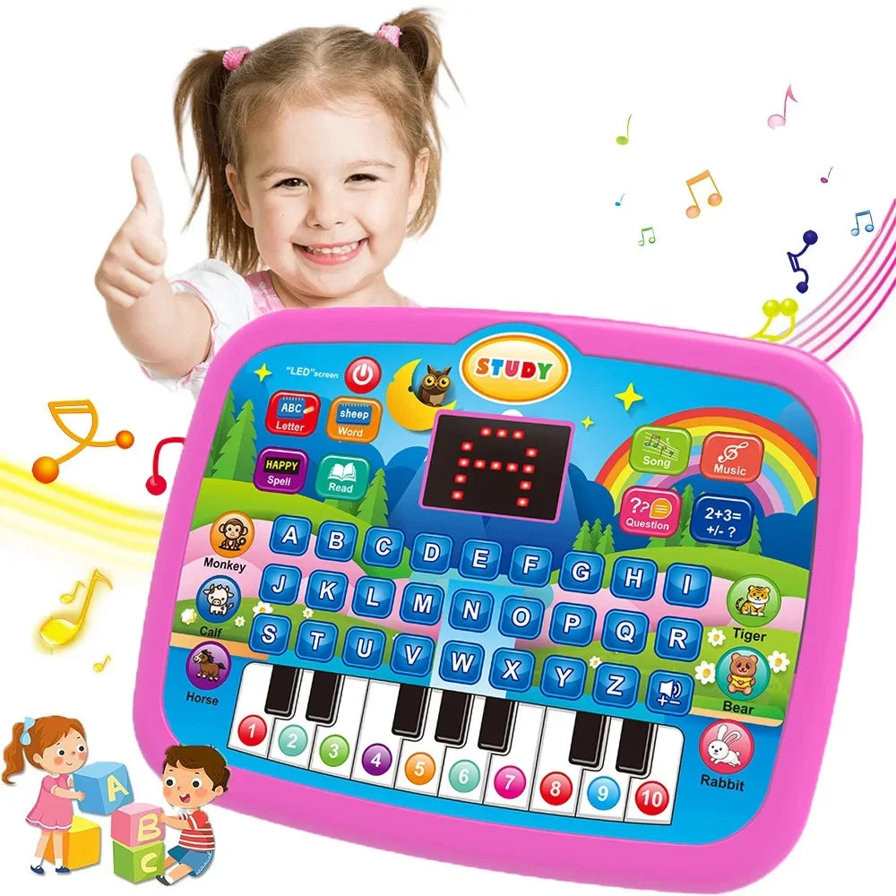 Tablette Éducative LED pour Enfants ( Anglais)– Apprentissage des Lettres, Chiffres et Musique