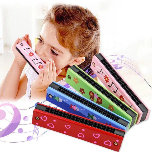 Harmonica en bois pour enfants – Instrument musical éducatif