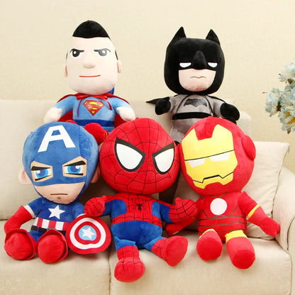 Peluche Héros Marvel 27 cm – Spiderman, Iron Man ou Captain America