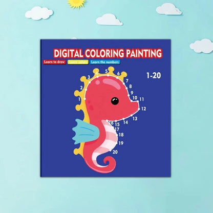 Livre de Dessin et d’Apprentissage – Cahier de Gribouillage et de Chiffres pour Enfants