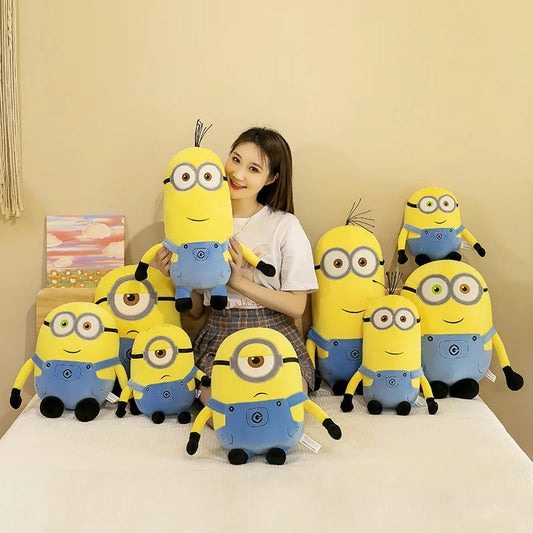Peluche Minion – Bob & Stuart tout doux en salopette