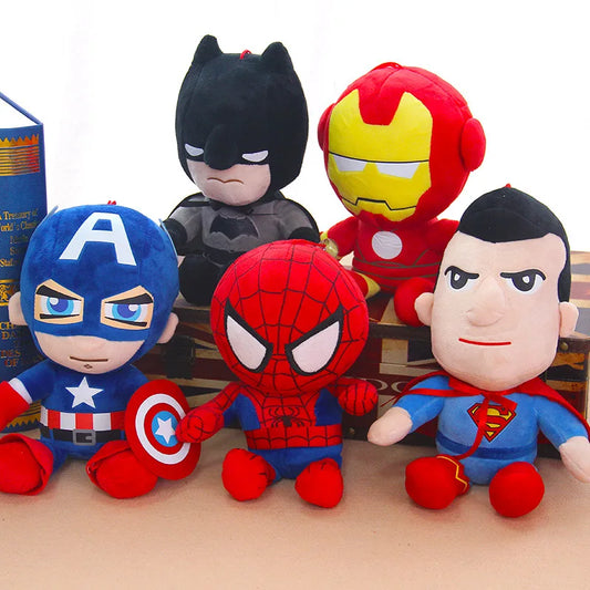 Peluche Héros Marvel 27 cm – Spiderman, Iron Man ou Captain America