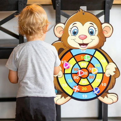 Jeu de Fléchettes Éducatif pour Enfants – Cible en Tissu avec Balles Velcro